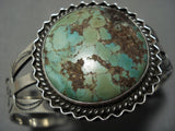 Museum Quality Vintage Native American Jewelry Navajo Natural Royston Turquoise Sterling Silver Bracelet-Nativo Arts