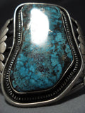 Museum Quality!! Vintage Native American Jewelry Navajo Old Morenci Turquoise Sterling Silver Bracelet-Nativo Arts