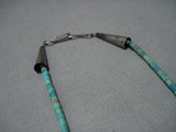 Museum Quality Vintage Native American Jewelry Navajo Royston Turquoise Fetish Sterling Silver Necklace-Nativo Arts
