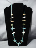 Museum Quality Vintage Native American Jewelry Navajo Royston Turquoise Fetish Sterling Silver Necklace-Nativo Arts