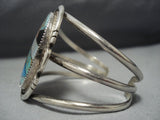 Museum Quality Vintage Native American Jewelry Navajo Royston Turquoise Inlay Sterling Silver Bracelet-Nativo Arts