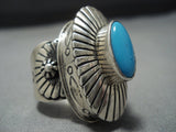 Museum Quality Vintage Native American Jewelry Navajo Turquoise Sterling Silver Bracelet Cuff-Nativo Arts