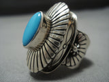 Museum Quality Vintage Native American Jewelry Navajo Turquoise Sterling Silver Bracelet Cuff-Nativo Arts