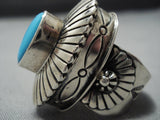 Museum Quality Vintage Native American Jewelry Navajo Turquoise Sterling Silver Bracelet Cuff-Nativo Arts