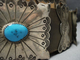 Museum Quality Vintage Native American Jewelry Navajo Turquoise Sterling Silver Concho Belt Old-Nativo Arts
