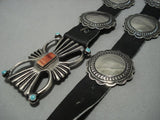 Museum Quality Vintage Native American Jewelry Navajo Turquoise Sterling Silver Concho Belt Old-Nativo Arts