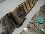 Museum Quality Vintage Native American Jewelry Navajo Turquoise Sterling Silver Concho Belt Old-Nativo Arts