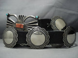 Museum Quality Vintage Native American Jewelry Navajo Turquoise Sterling Silver Concho Belt Old-Nativo Arts