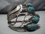 Museum Quality Vintage Native American Navajo #8 Turquoise Sterling Silver Bracelet Old-Nativo Arts
