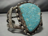 Museum Quality Vintage Native American Navajo #8 Turquoise Sterling Silver Bracelet Old-Nativo Arts