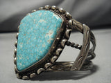 Museum Quality Vintage Native American Navajo #8 Turquoise Sterling Silver Bracelet Old-Nativo Arts