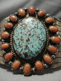 Museum Quality Vintage Native American Navajo #8 Turquoise Sterling Silver Bracelet Old-Nativo Arts