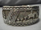 Museum Quality Vintage Native American Navajo Arizona Sky Sterling Silver Bracelet Old-Nativo Arts
