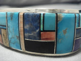 Museum Quality Vintage Native American Navajo Blue Diamond Turquoise Sterling Silver Bracelet-Nativo Arts