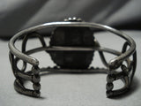 Museum Quality Vintage Native American Navajo Early Snake Turquoise Sterling Silver Bracelet Old-Nativo Arts