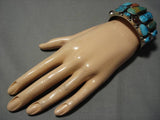 Museum Quality Vintage Native American Navajo Royston Turquoise Sterling Silver Bracelet Old-Nativo Arts