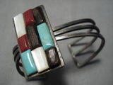 Museum Quality Vintage Native American Navajo Royston Turquoise Sterling Silver Bracelet Old-Nativo Arts