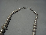 Museum Quality Vintage Native American Navajo Sterling Silver Turquoise Necklace Old-Nativo Arts