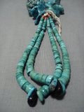 Museum Quality!! Vintage Native American Navajo Turquoise Nugget Heishi Necklace Old-Nativo Arts