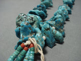 Museum Quality!! Vintage Native American Navajo Turquoise Nugget Heishi Necklace Old-Nativo Arts
