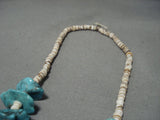 Museum Quality!! Vintage Native American Navajo Turquoise Nugget Heishi Necklace Old-Nativo Arts