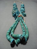 Museum Quality!! Vintage Native American Navajo Turquoise Nugget Heishi Necklace Old-Nativo Arts