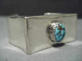 Museum Quality Vintage Navajo Bisbee Turquoise Sterling Native American Jewelry Silver Bracelet-Nativo Arts