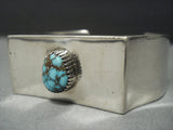 Museum Quality Vintage Navajo Bisbee Turquoise Sterling Native American Jewelry Silver Bracelet-Nativo Arts