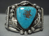 Museum Quality!! Vintage Navajo Bisbee Turquoise Sterling Native American Jewelry Silver Bracelet Old-Nativo Arts