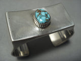 Museum Quality Vintage Navajo Bisbee Turquoise Sterling Native American Jewelry Silver Bracelet-Nativo Arts