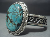 Museum Quality! Vintage Navajo Crow Springs Turquoise Sterling Native American Jewelry Silver Bracelet-Nativo Arts