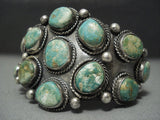 Museum Quality! Vintage Navajo Green Royston Turquoise Sterling Native American Jewelry Silver Bracelet-Nativo Arts