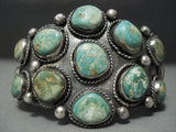 Museum Quality! Vintage Navajo Green Royston Turquoise Sterling Native American Jewelry Silver Bracelet-Nativo Arts