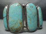 Museum Quality Vintage Navajo Green Turquoise Sterling Native American Jewelry Silver Bracelet Old-Nativo Arts