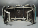 Museum Quality Vintage Navajo Green Turquoise Sterling Native American Jewelry Silver Bracelet Old-Nativo Arts