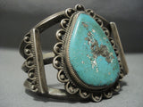 Museum Quality!! Vintage Navajo Green Turquoise Sterling Native American Jewelry Silver Necklace Old-Nativo Arts