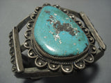 Museum Quality!! Vintage Navajo Green Turquoise Sterling Native American Jewelry Silver Necklace Old-Nativo Arts
