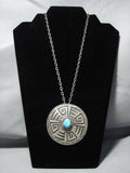 Museum Quality Vintage Navajo/ Hopi Turquoise Sterling Silver Necklace-Nativo Arts