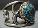 Museum Quality Vintage Navajo Native American Jewelry jewelry Bisbee Turquoise Sterling Silver Bracelet-Nativo Arts