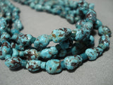 Museum Quality Vintage Navajo Native American Jewelry jewelry Red Mountain Turquoise Heishi Necklace-Nativo Arts