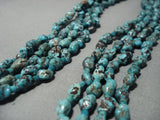 Museum Quality Vintage Navajo Native American Jewelry jewelry Red Mountain Turquoise Heishi Necklace-Nativo Arts