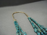 Museum Quality Vintage Navajo Native American Jewelry jewelry Red Mountain Turquoise Heishi Necklace-Nativo Arts