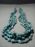 Museum Quality Vintage Navajo Native American Jewelry jewelry Red Mountain Turquoise Heishi Necklace-Nativo Arts
