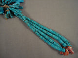 Museum Quality Vintage Navajo Native American Jewelry jewelry Turquoise And Heishi Jacla Necklace Old-Nativo Arts