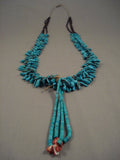 Museum Quality Vintage Navajo Native American Jewelry jewelry Turquoise And Heishi Jacla Necklace Old-Nativo Arts
