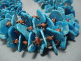 Museum Quality Vintage Navajo Native American Jewelry jewelry Turquoise Coral Necklace Old-Nativo Arts