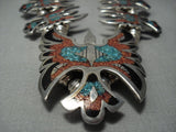 Museum Quality Vintage Navajo Native American Jewelry jewelry Turquoise Sterling Silver Squash Blossom Necklace-Nativo Arts
