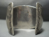 Museum Quality Vintage Navajo Thick Heavy Sterling Native American Jewelry Silver Bracelet Old Pawn-Nativo Arts