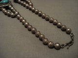 Museum Quality Vintage Navajo Turquoise Native American Jewelry Silver Wide Naja Squash Blossom Necklace-Nativo Arts