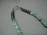 Museum Quality Vintage Navajo Turquoise Sterling Native American Jewelry Silver Heishi Necklace-Nativo Arts